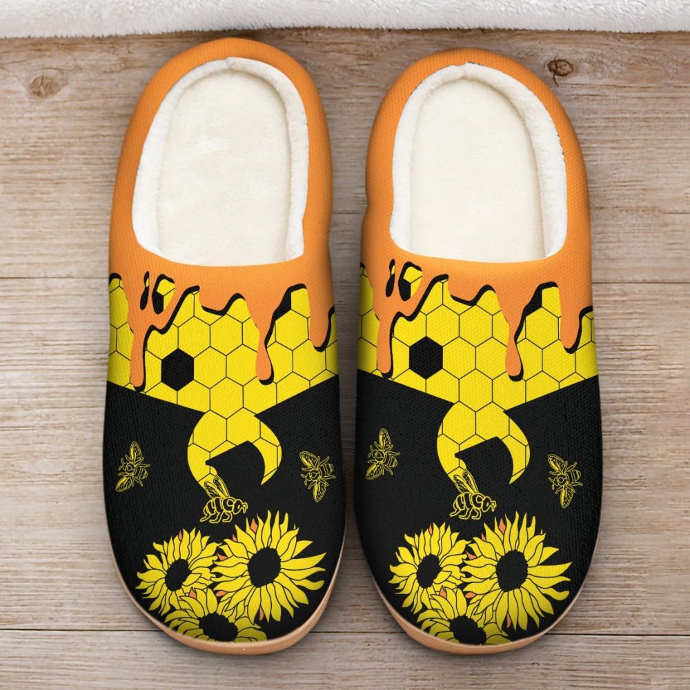 Wu-tang Bee and Sunflower Pattern Slipper