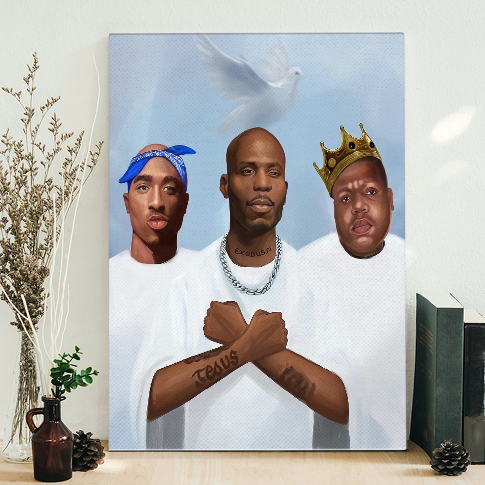 2Pac, DMX And Biggie Legend Hiphop80s Canvas