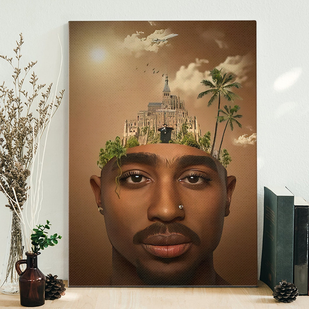 2Pac Makaveli Tree City Hip-hop 90s Poster Canvas