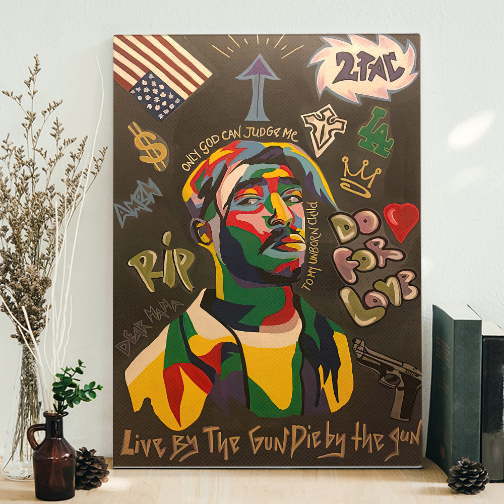 2Pac New Pictures Hip Hop 90s Poster Canvas