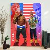 Biggie And 2Pac American Flag Background Poster Canvas