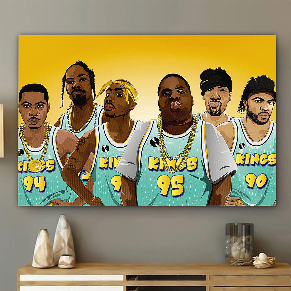 Hip Hop Legends Area 90s Poster Canvas