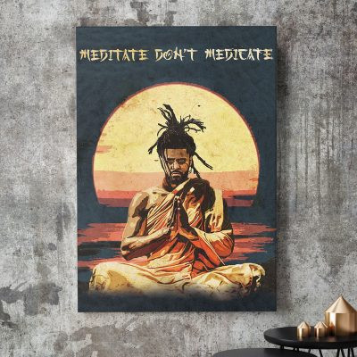 Jcole Meditate Don't Medicate Art Print Canvas Jcole Meditate Don't Medicate Art Print Canvas