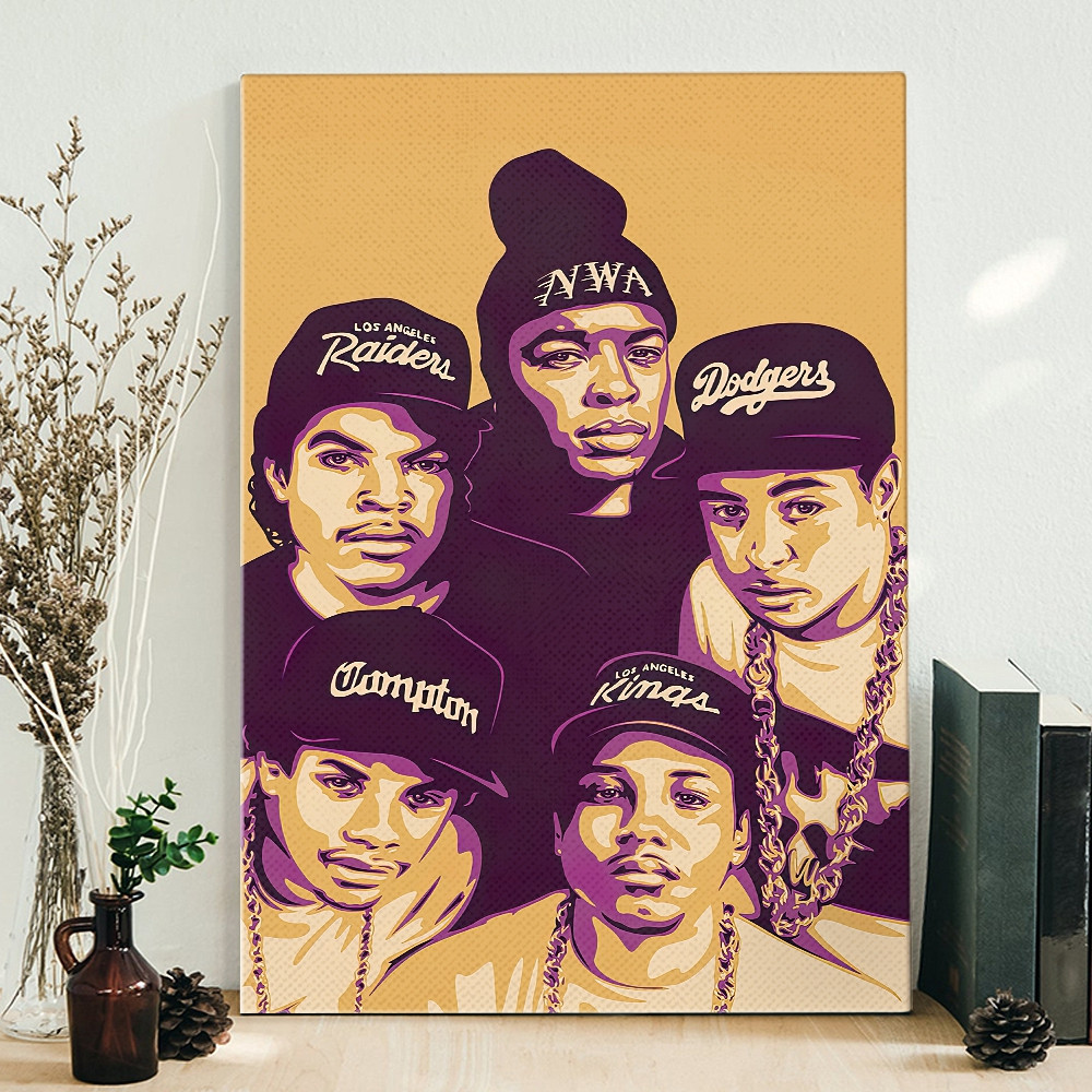 N.W.A Rapper Hip Hop 90s Poster Canvas N.W.A Rapper Hip Hop 90s Poster Canvas