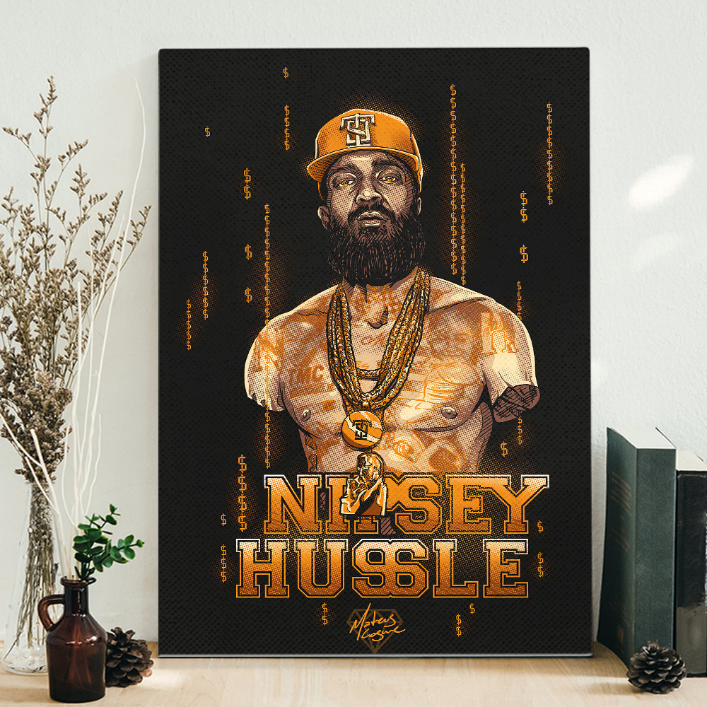 Nipsey Hussle Cartoon Pics Poster Canvas