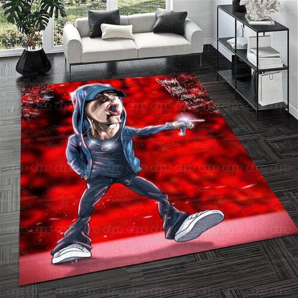 Rap Designed Rug Rap God Eminem Digital Art Rug Carpet