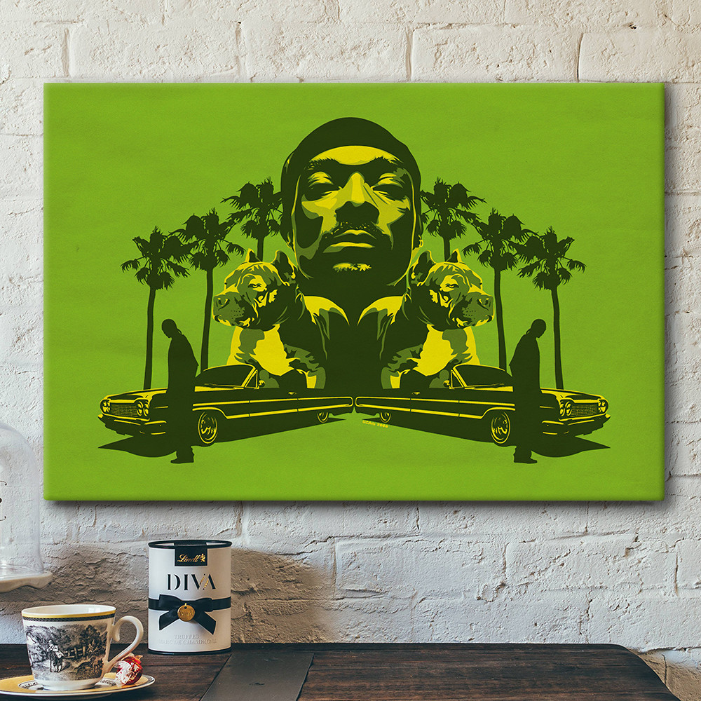 The Doggfather Hip Hop 90s Poster Canvas