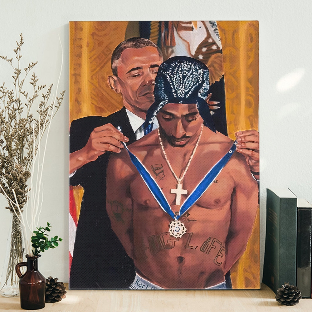 Tupac Great 90s Hip-hop Monument Poster Canvas