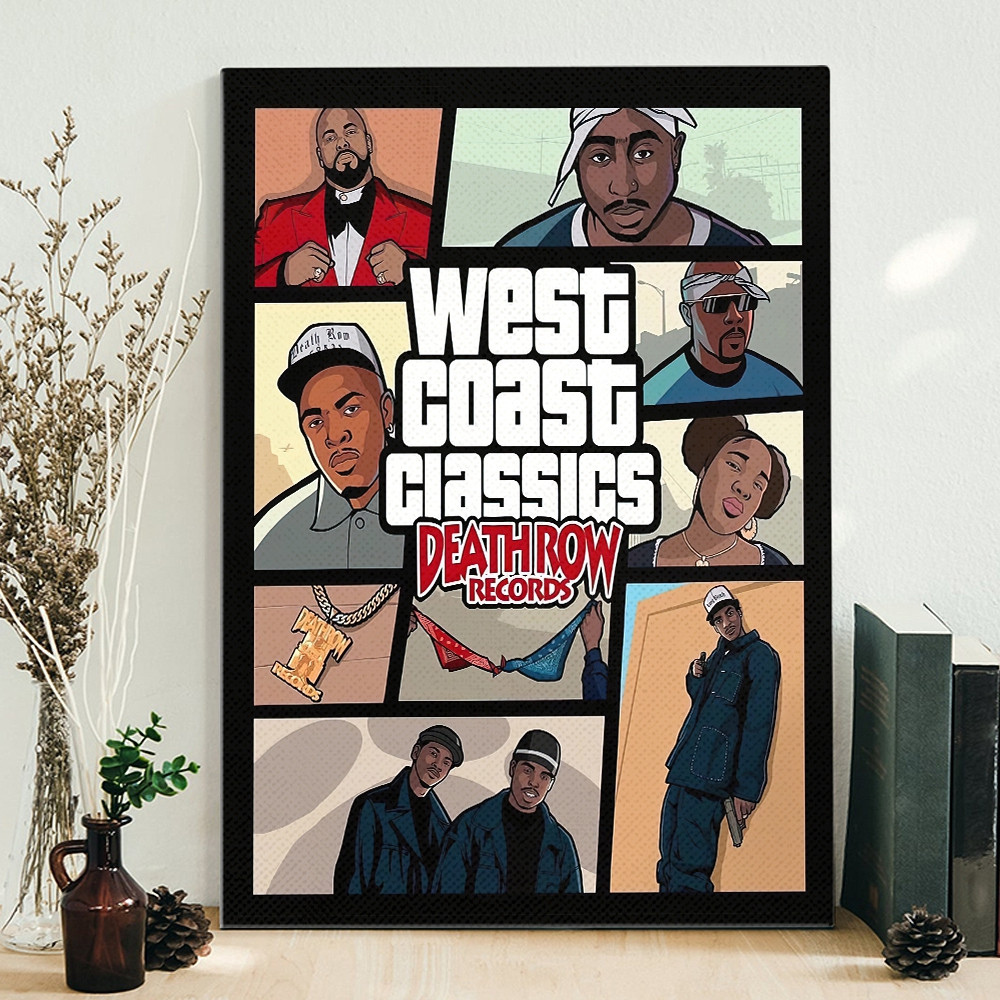 Westcoast Classics Death row Records Poster Canvas