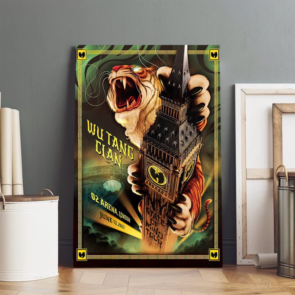 Wu-tang Clan Tour 2023 June 13, O2 Arena In London Poster Canvas