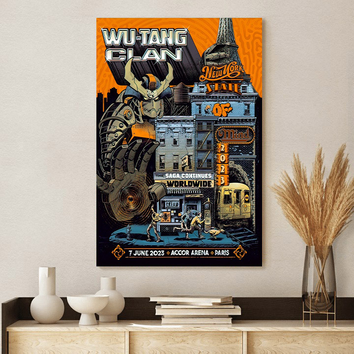 Wu-tang Clan Tour 2023 June 7 - Accor Arena - Paris Poster Canvas