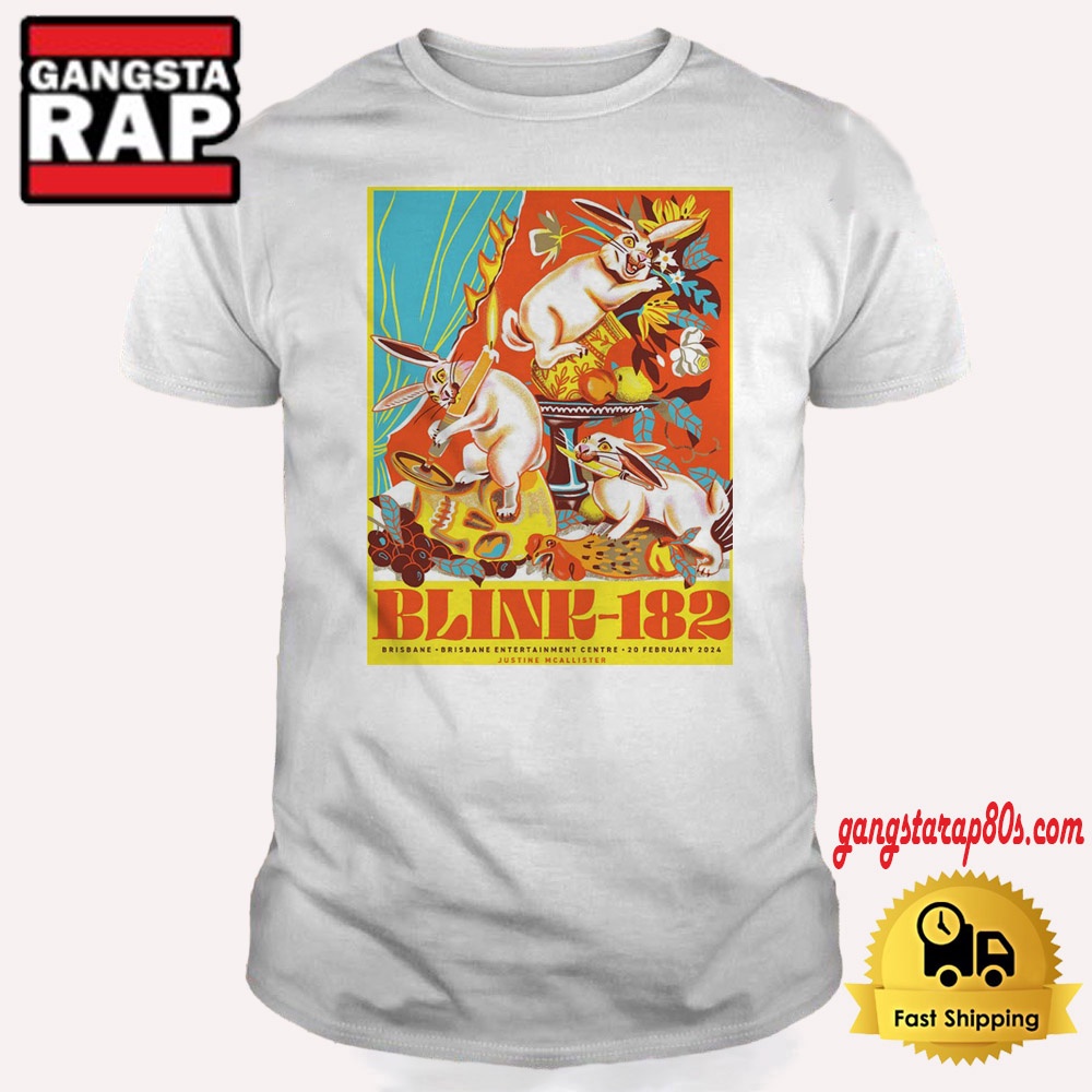 Blink-182 Tour 2024 Brisbane Australia T Shirt Blink-182 Tour 2024 Brisbane Australia T Shirt