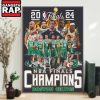 Boston Celtics 2024 NBA Finals Champions Signature Team Poster Canvas Art