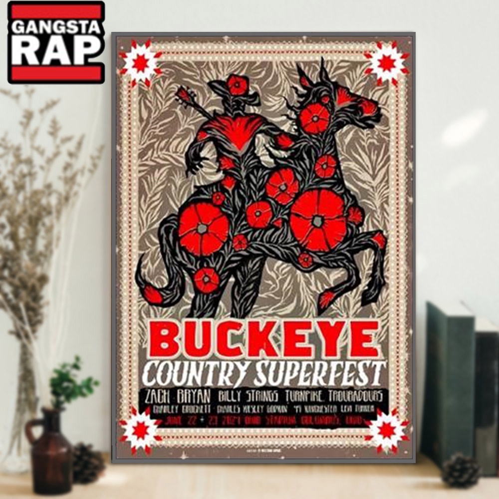 Buckeye Country Superfest June 22-23 2024 Ohio Stadium Columbus OH Poster Canvas Art Buckeye Country Superfest June 22-23 2024 Ohio Stadium Columbus OH Poster Canvas Art