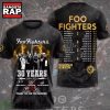 Foo Fighters 30 Years Signature Schedule Thank You For The Memories 3D T Shirt 3 Foo Fighters 30 Years Signature Schedule Thank You For The Memories 3D T Shirt