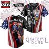 Grateful Dead Americar Flag Happy 4th Of July Baseball Jersey