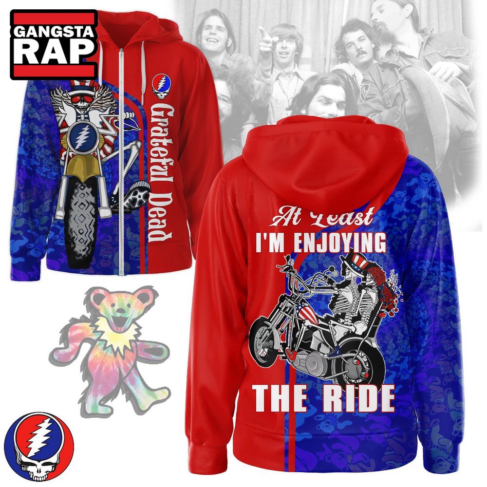 Grateful Dead At Least Im Enjoying The Ride Hoodie Grateful Dead Hoodie