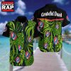Grateful Dead Green Leaf Blue Red 2024 Summer Hawaiian Shirt Grateful Dead Hawaiian Shirt