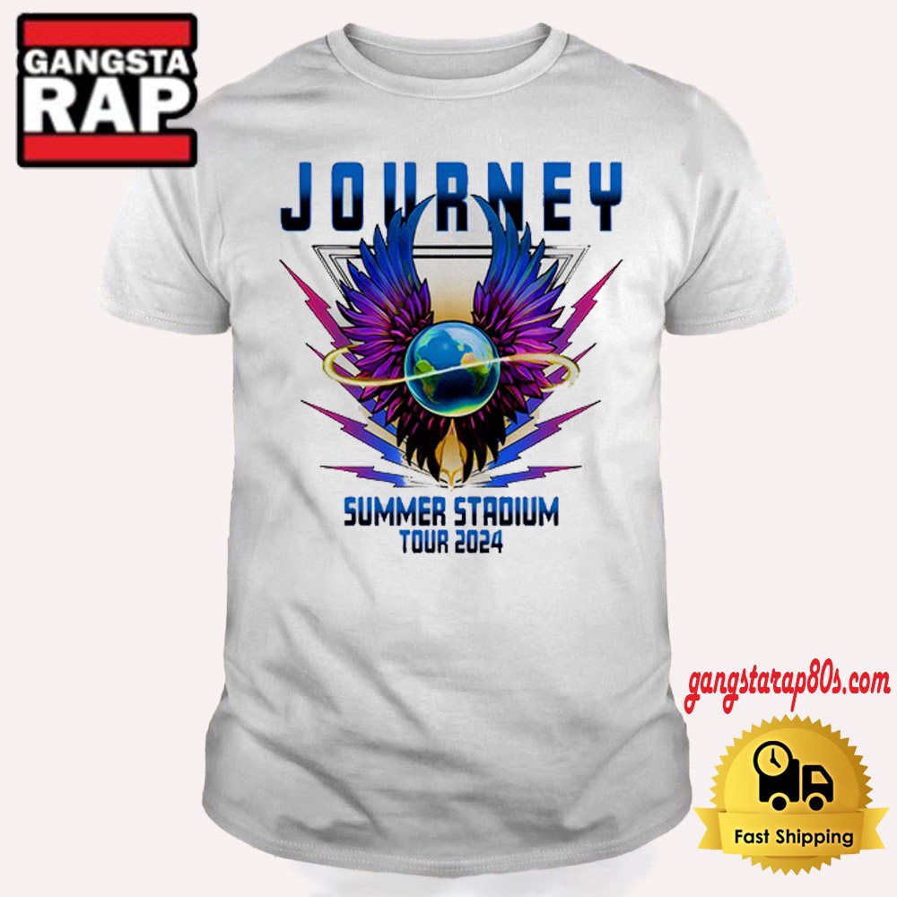Journey 2024 Summer Stadium Tour Raglan T Shirt Journey 2024 Summer Stadium Tour Raglan T Shirt