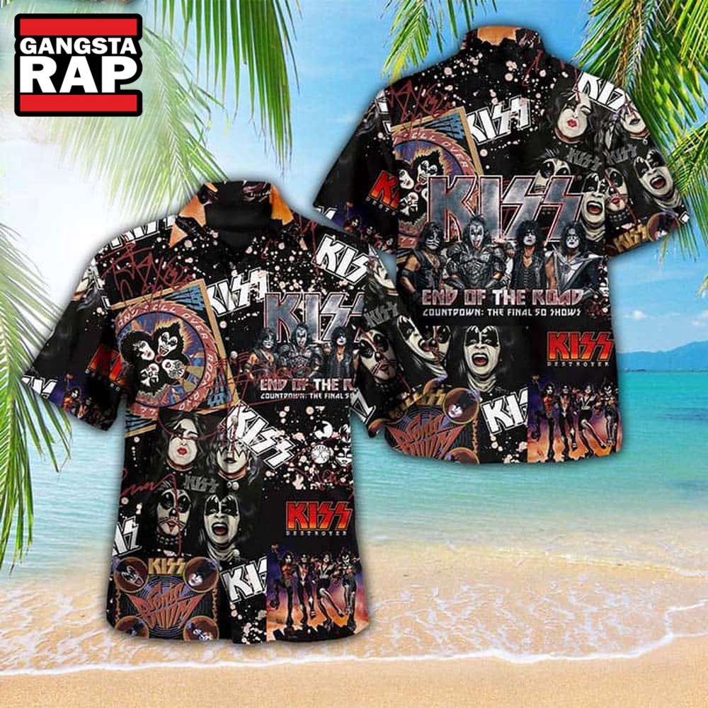 Kiss Band End Of The Road Countdown The Final 50 Shows 2024 Hawaiian Shirt Kiss Band End Of The Road Countdown The Final 50 Shows 2024 Hawaiian Shirt