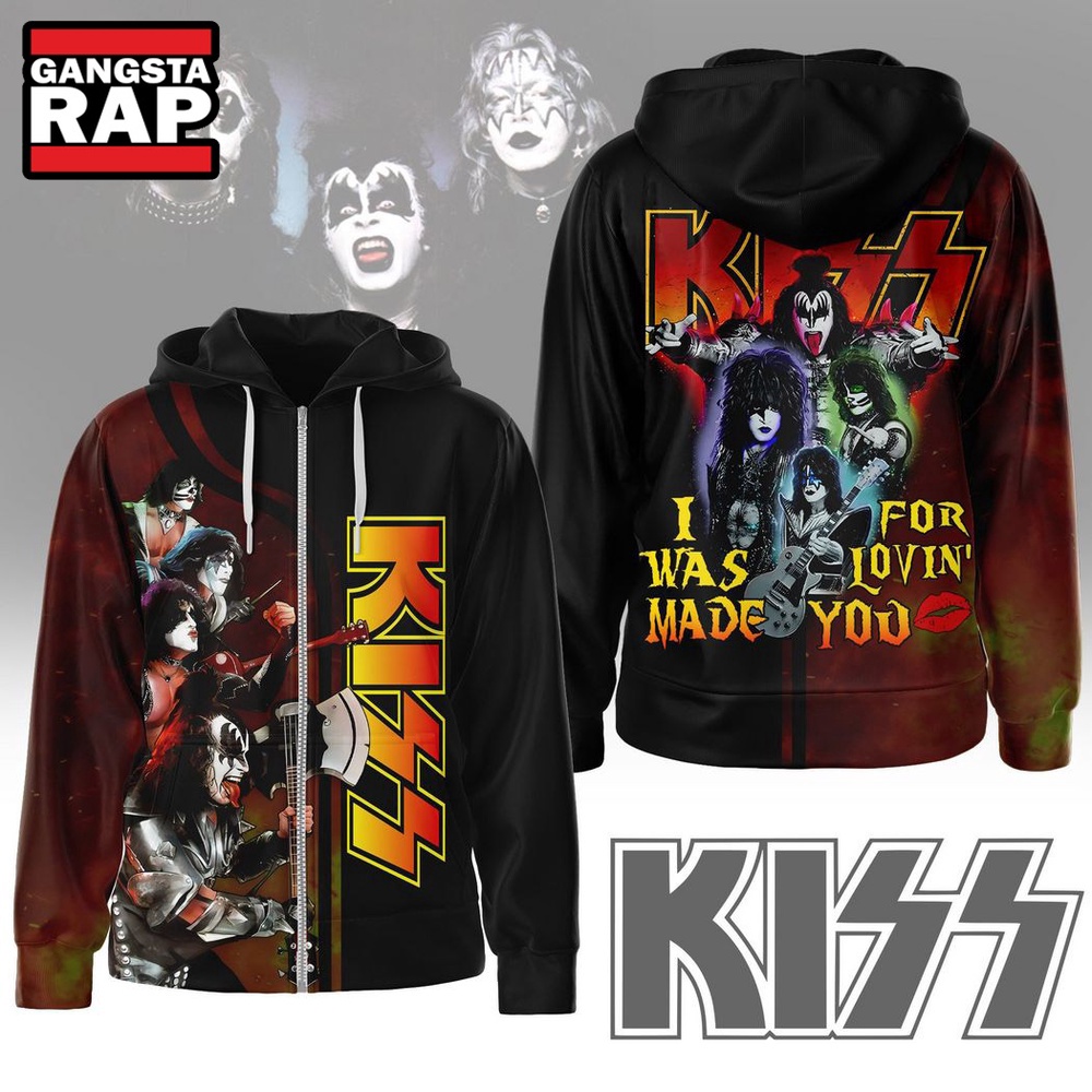 Kiss Band I Was Made For Lovin You Hoodie