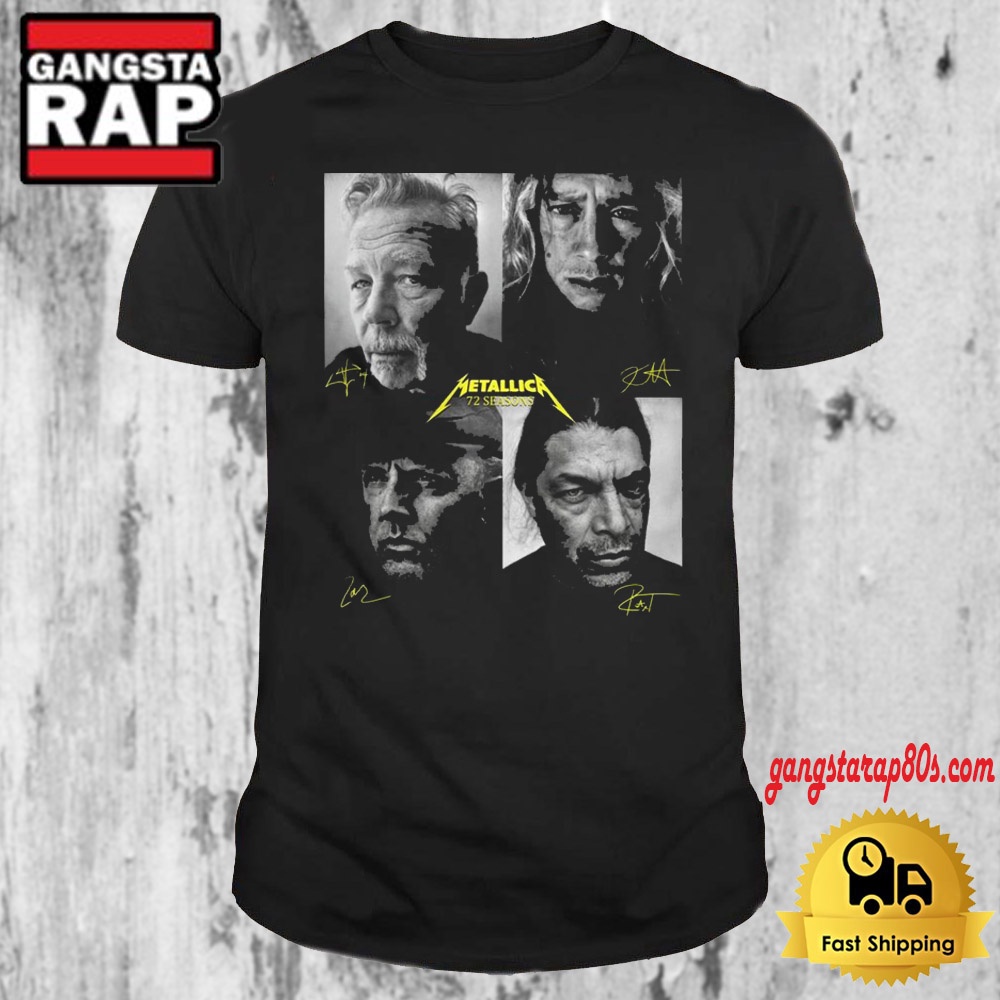 Metallica 72 Seasons Four Members Signature T Shirt Metallica 72 Seasons Four Members Signature T Shirt