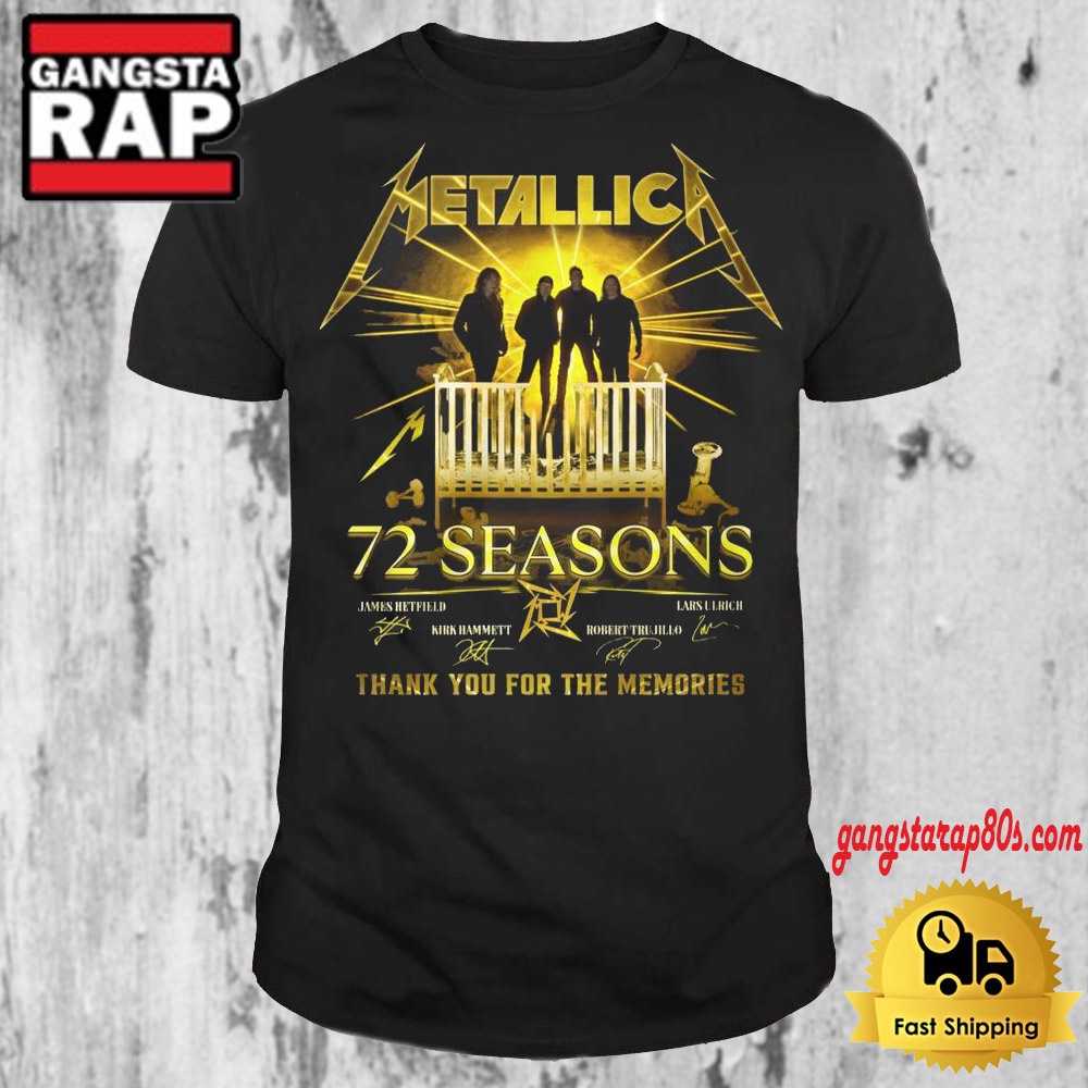 Metallica 72 Seasons Thank You For The Memories Signature T Shirt Metallica 72 Seasons Thank You For The Memories Signature T Shirt