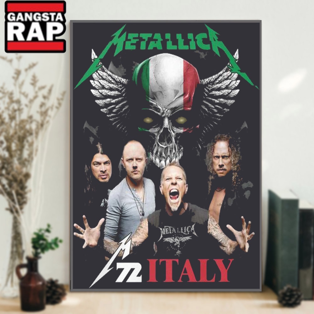 Metallica Italy 2024 Tour Wall Art Poster Canvas Metallica Italy 2024 Tour Wall Art Poster Canvas