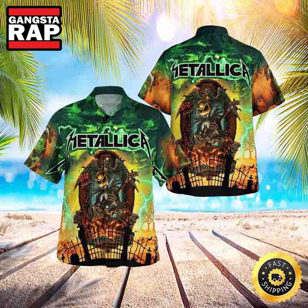 Metallica Jack Skellington Metallica Tour 2024 Hawaiian Shirt