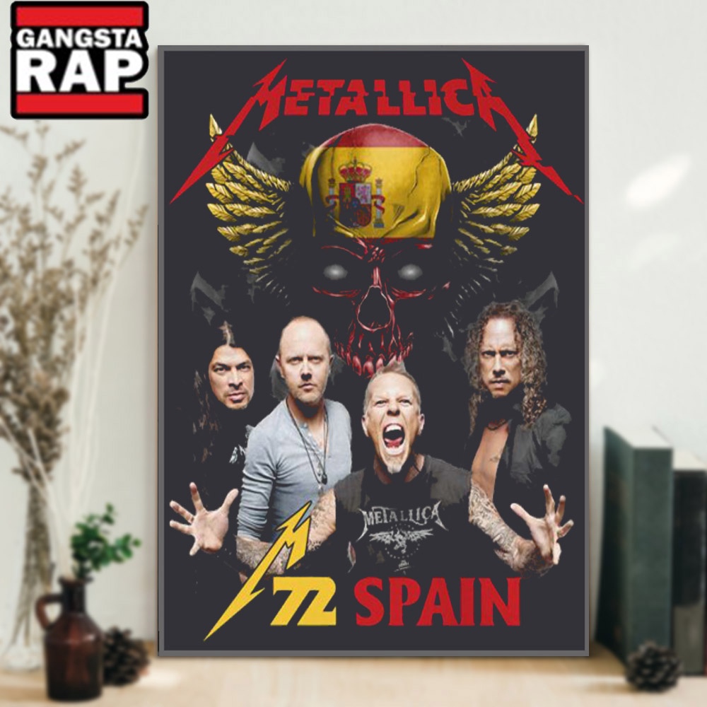 Metallica M72 Spain World Tour 2024 Wall Art Poster Canvas Metallica M72 Spain World Tour 2024 Wall Art Poster Canvas