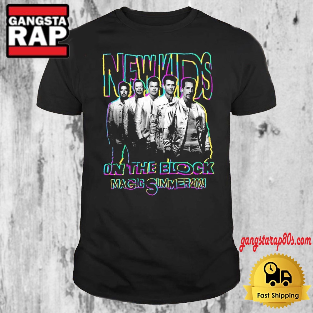 New Kid On The Block Magic Summer Tour 2024 Graphics Design T Shirt