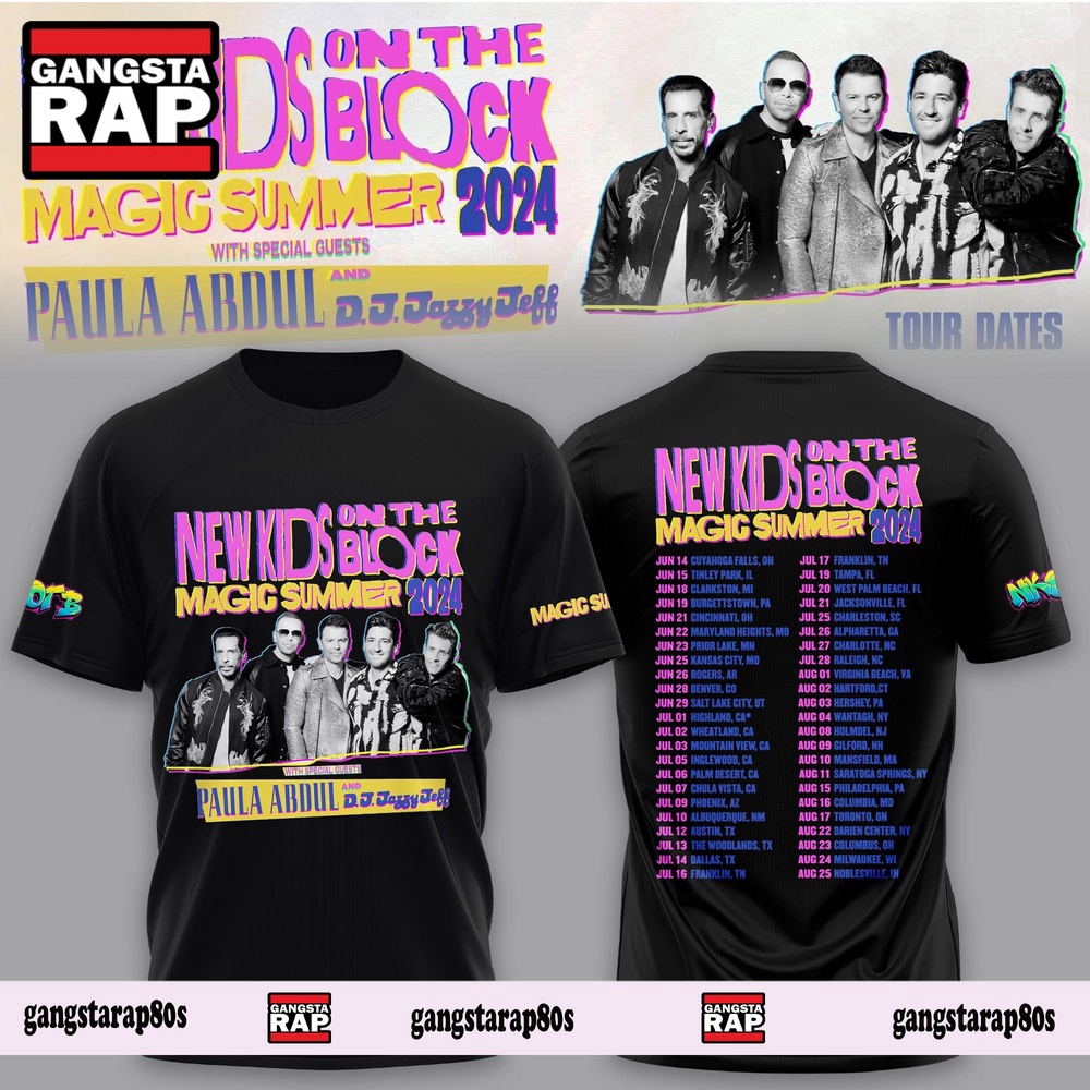 New Kids On The Block Magic Summer Tour 2024 3D Shirt