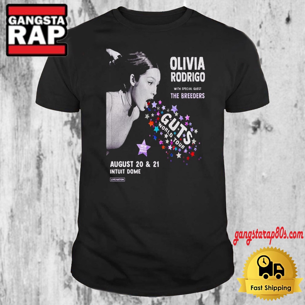 Olivia Rodrigo Aug Guts World Tour 2024 Tour T Shirt Olivia Rodrigo Aug Guts World Tour 2024 Tour T Shirt