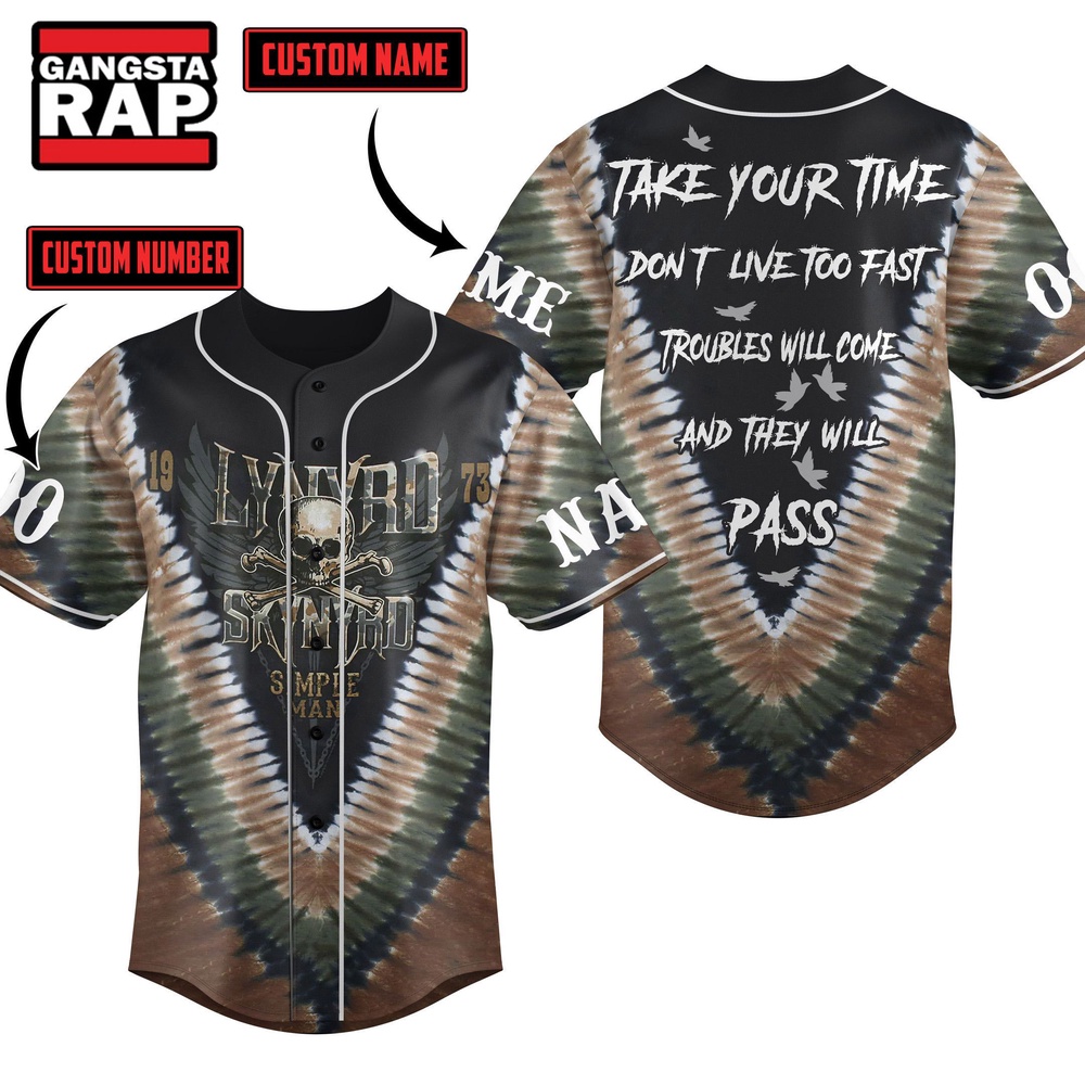Simple Man Lynyrd Skynyrd Custom Baseball Jersey