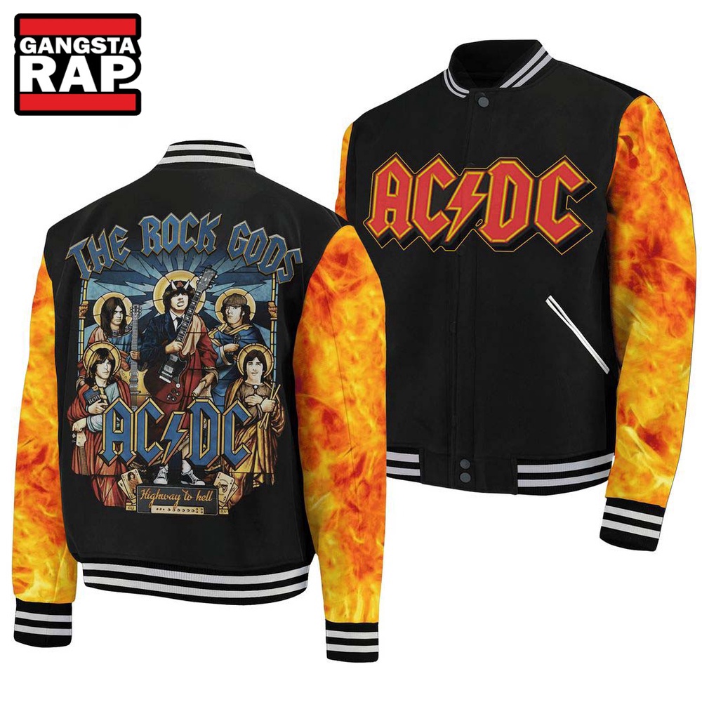The Rock Gods ACDC Highway To Hell 2024 Baseball Jacket The Rock Gods ACDC Highway To Hell 2024 Baseball Jacket