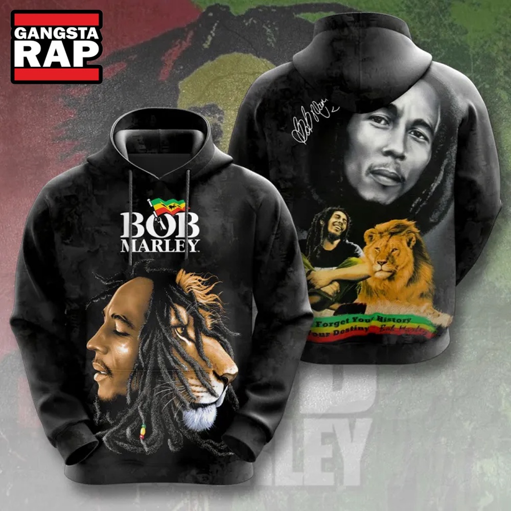Bob Marley And Lion Music Graphics 3D Hoodie