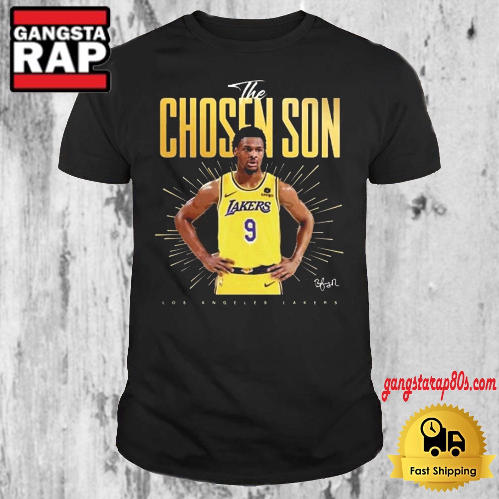 Bronny James The Chosen Son Los Angeles Lakers Signature T Shirt Bronny James The Chosen Son Los Angeles Lakers Signature T Shirt