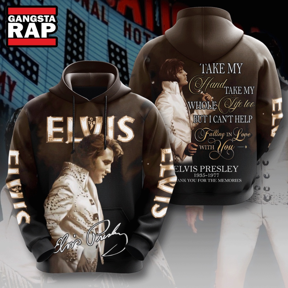 Elvis Presley Take My Hand 3D Hoodie