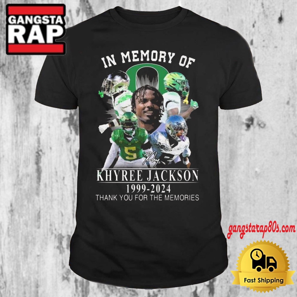 In Memory Of Khyree Jackson 1999-2024 Thank You For The Memories Signature T Shirt In Memory Of Khyree Jackson 1999-2024 Thank You For The Memories Signature T Shirt