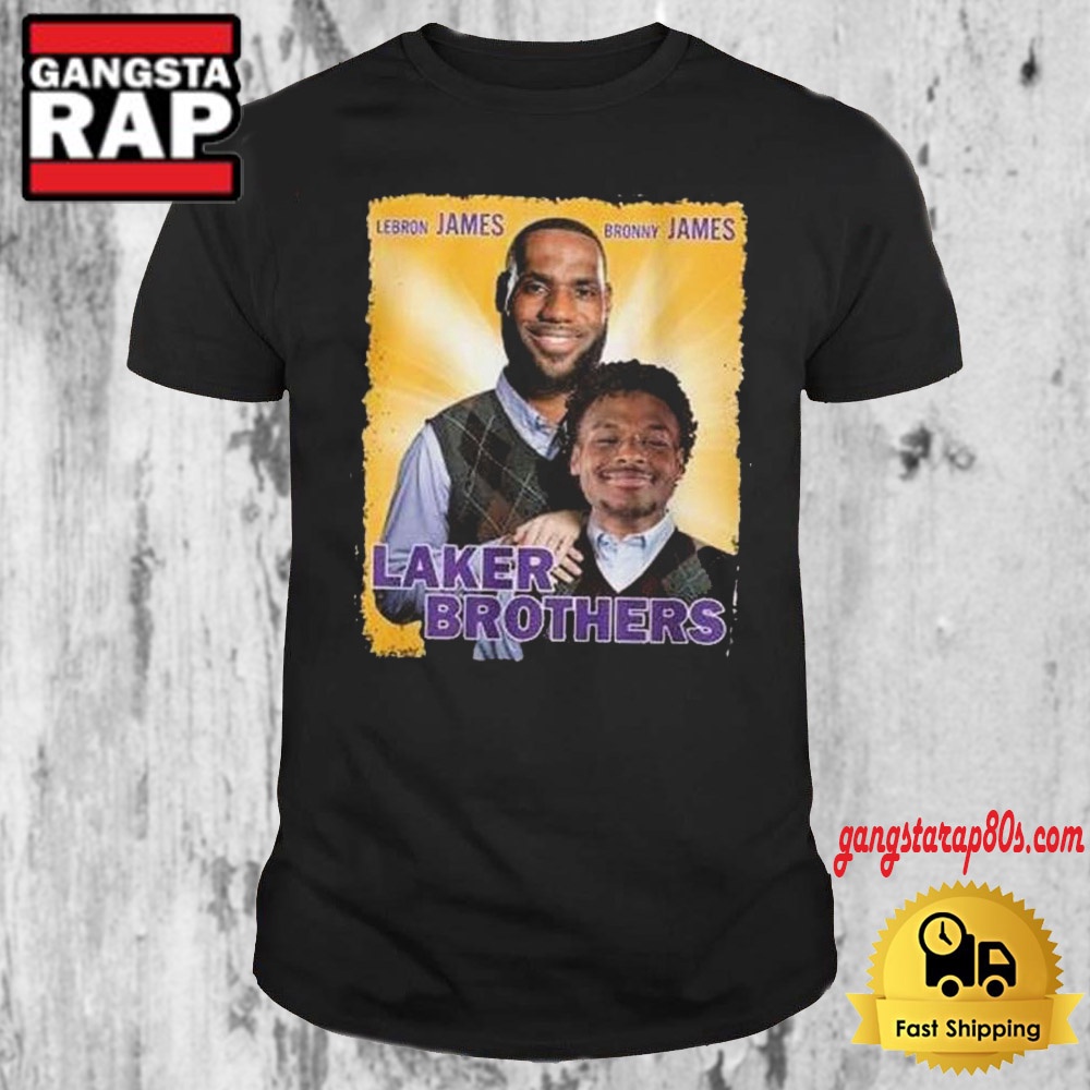 Lebron Jame And Bronny Lakers Brothers T Shirt Lebron Jame And Bronny Lakers Brothers T Shirt