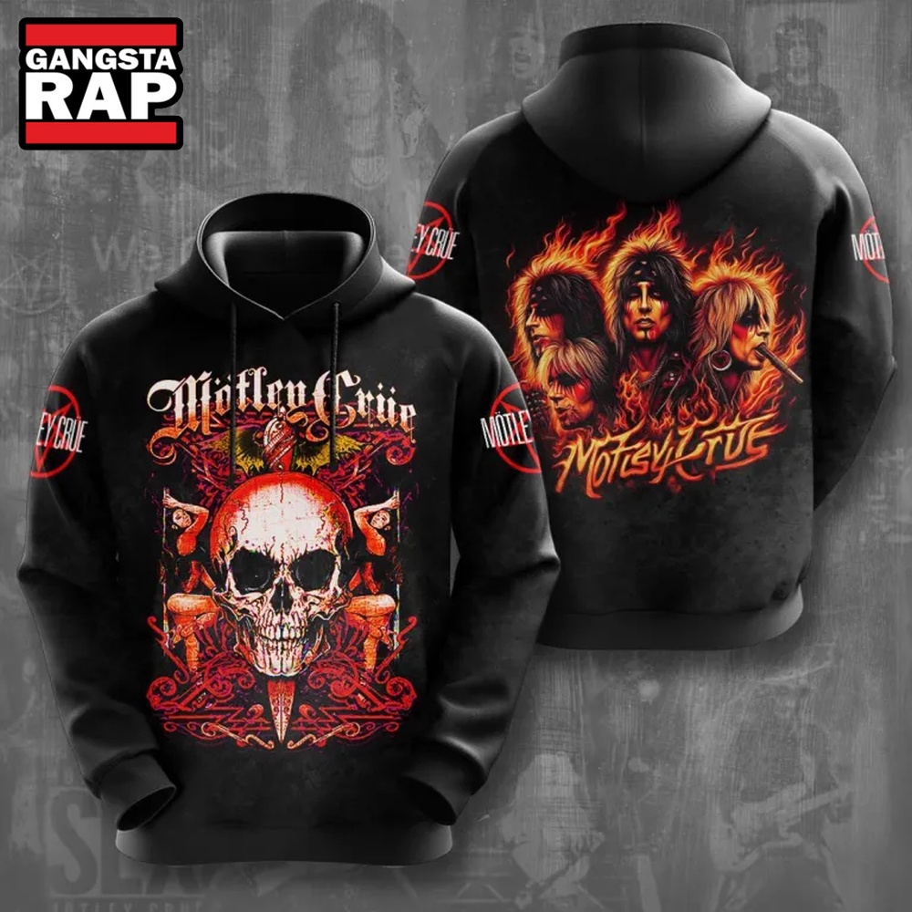 Motley Crue Special Rock Skull 3D Hoodie Motley Crue Special Rock Skull 3D Hoodie