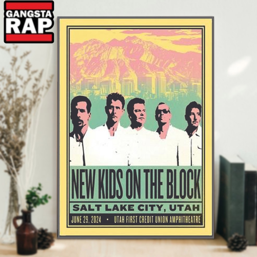 New Kids on the Block June 29 2024 Salt Lake City Utah Tour Poster Canvas Art