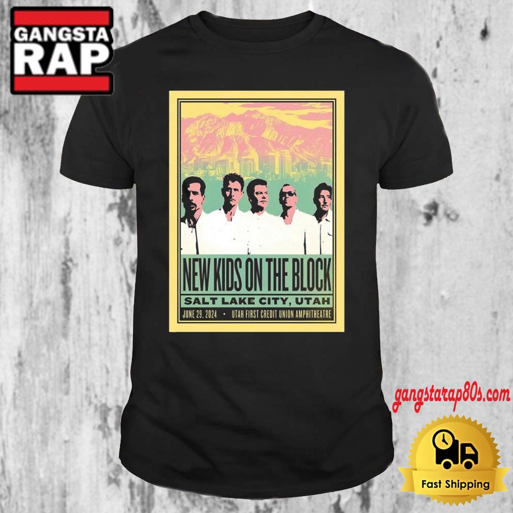 New Kids on the Block June 29 2024 Salt Lake City Utah Tour T Shirt