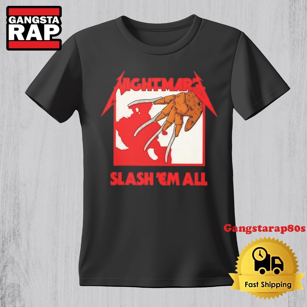 Official Nightmare Slash 'em All Vintage TShirt
