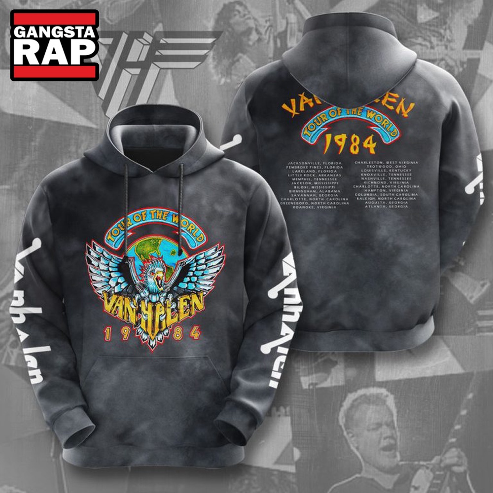 Van Halen Tour Of The World 1984 Hoodie Van Halen Tour Of The World 1984 Hoodie