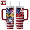ACDC Music American Flag Design Stanley Tumbler 40oz 3 ACDC Music American Flag Design Stanley Tumbler 40oz