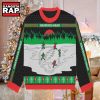 Grateful Dead Skating Bears Snowflakes Pattern Ugly Christmas Sweater