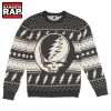 Grateful Dead Steal Your Face Gray Ugly Christmas Sweater 3 Grateful Dead Steal Your Face Gray Ugly Christmas Sweater