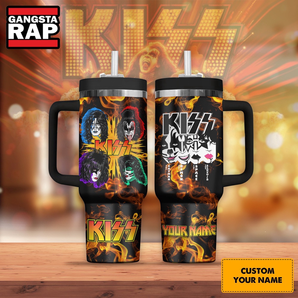 Kiss Band Music Graphics Custom Name Stanley Tumbler 40oz