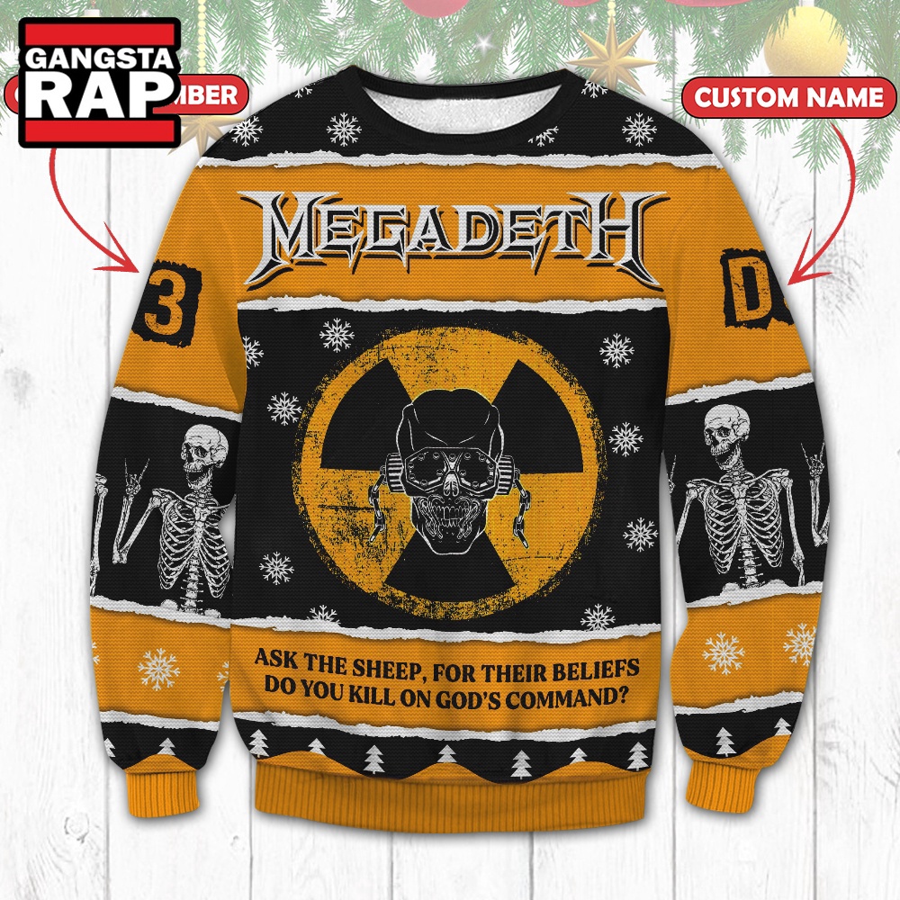 Megadeth Music Lover Ugly Christmas Sweater Megadeth Music Lover Ugly Christmas Sweater